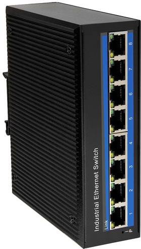 LogiLink NS203 Industrial Gigabit Ethernet Switch mit 8 Ports 10/100/1000 Mbit/s in Schwarz - Bild 1