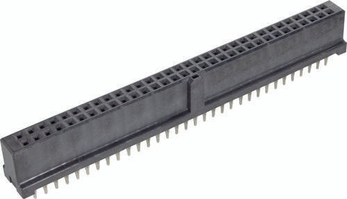 HARTING Federleiste aus Messing in Schwarz, 2 Reihen, Artikelnummer 09195647829 - Bild 1