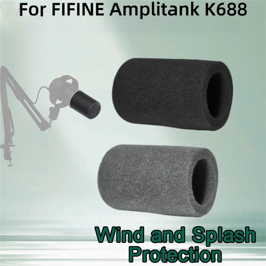 FIFINE Ersatz-Mikrofon-Windschutz aus beflocktem Schaumstoff in Schwarz für Amplitank K688 - Bild 2