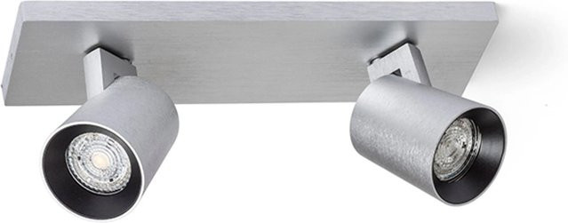 Rendl Deckenleuchte Kenny II aus gebürstetem Aluminium in Silber mit 16 W und GU10 Fassung - Bild 1
