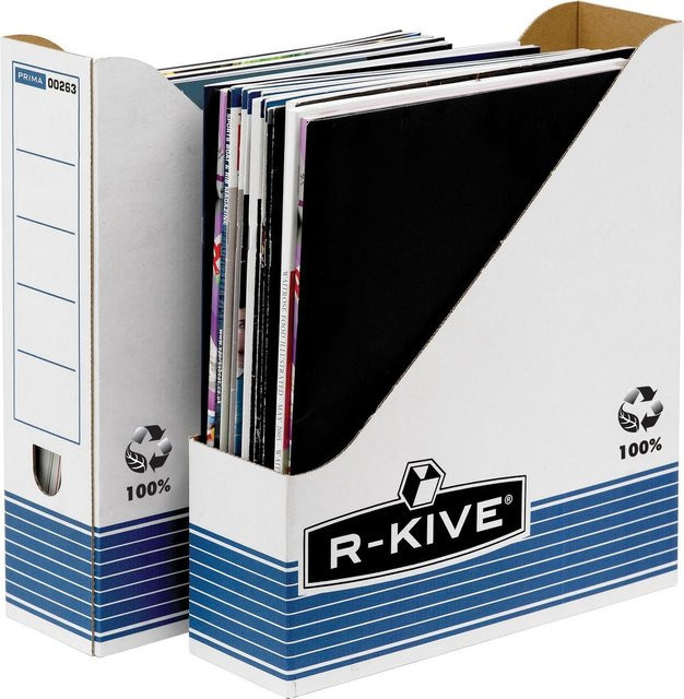 Fellowes Archiv-Stehsammler R-Kive PRIMA für A4, weiß-blau, aus recycelter Pappe - Bild 1