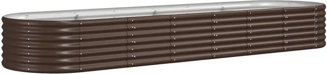 Furnicato Hochbeet aus verzinktem Stahl in Braun, B/T/H: 296 x 80 x 36 cm - Bild 1