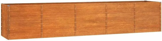 vidaXL Hochbeet aus Cortenstahl in Braun, B/T/H: 400 x 80 x 77 cm - Bild 1
