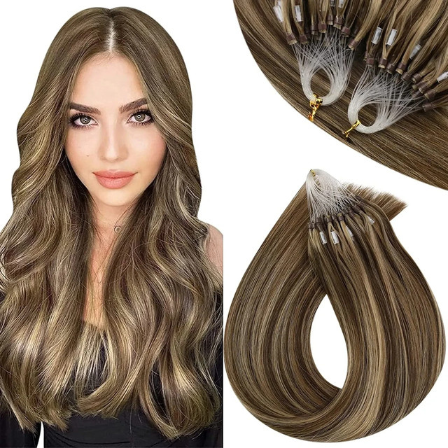 VeSunny Remy Micro Loop Haar Extensions, 50g, Echthaar - Bild 1