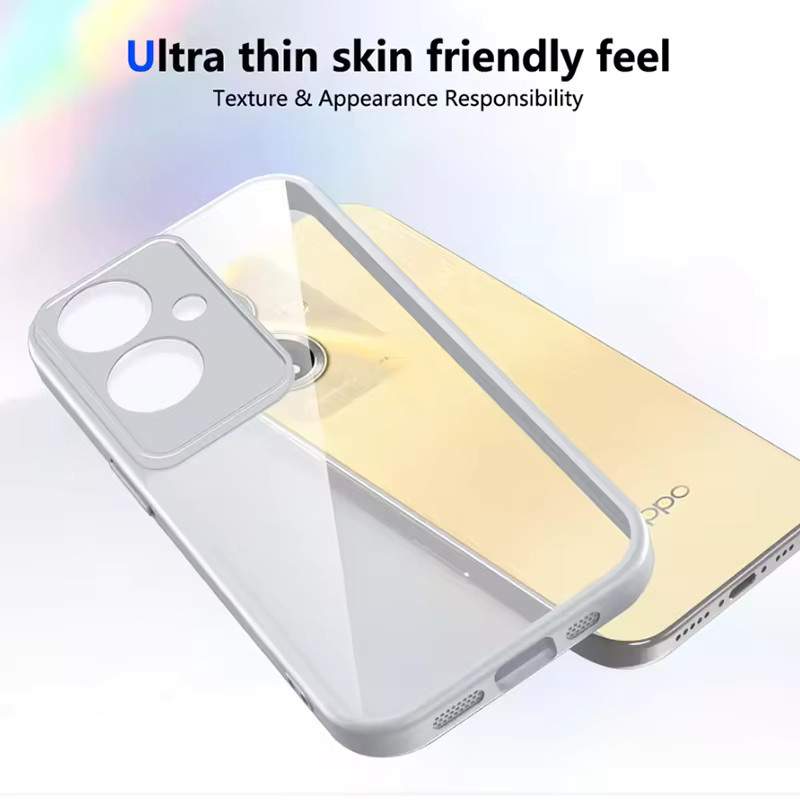 Stoßfeste Silikonhülle für Oppo A79 5G CPH2553 mit matter transparenter Rückseite - Bild 2