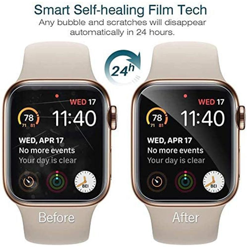 Ahowie Displayschutzfolie für Apple Watch Series 8 7 6 5 4 3 2 Ultra SE, transparent - Bild 3