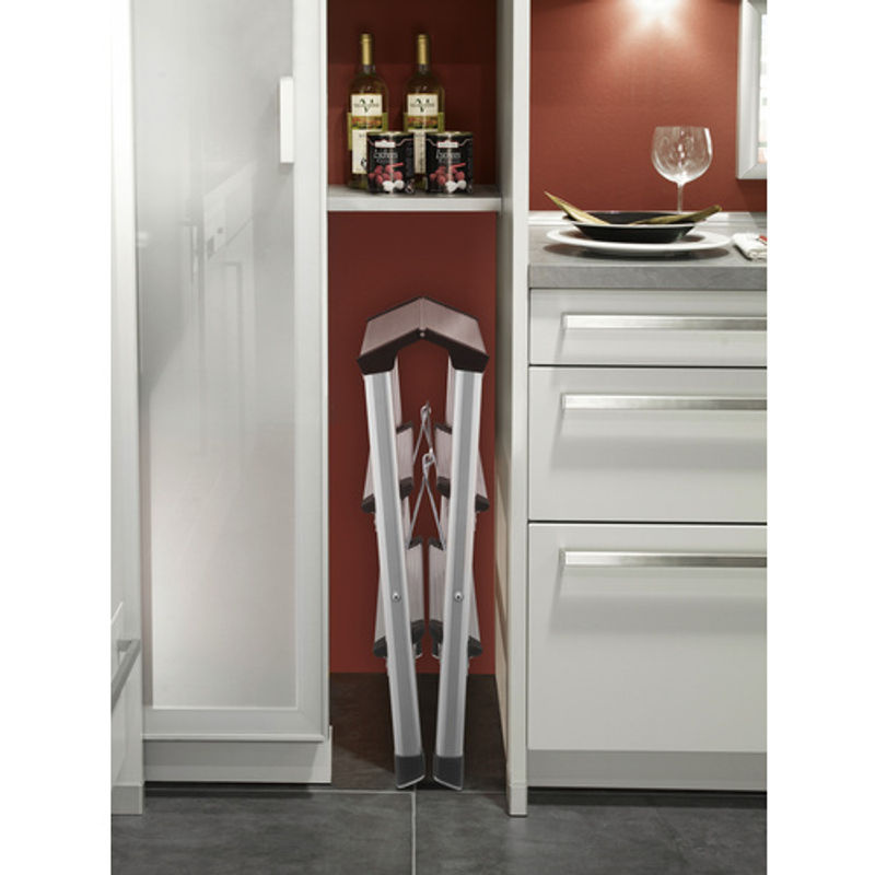 Hailo Klapptritt D60 StandardLine aus Aluminium in Silber und Schwarz mit 2 Stufen und Anti-Rutsch-Füßen, Breite: 40,5 cm - Bild 2