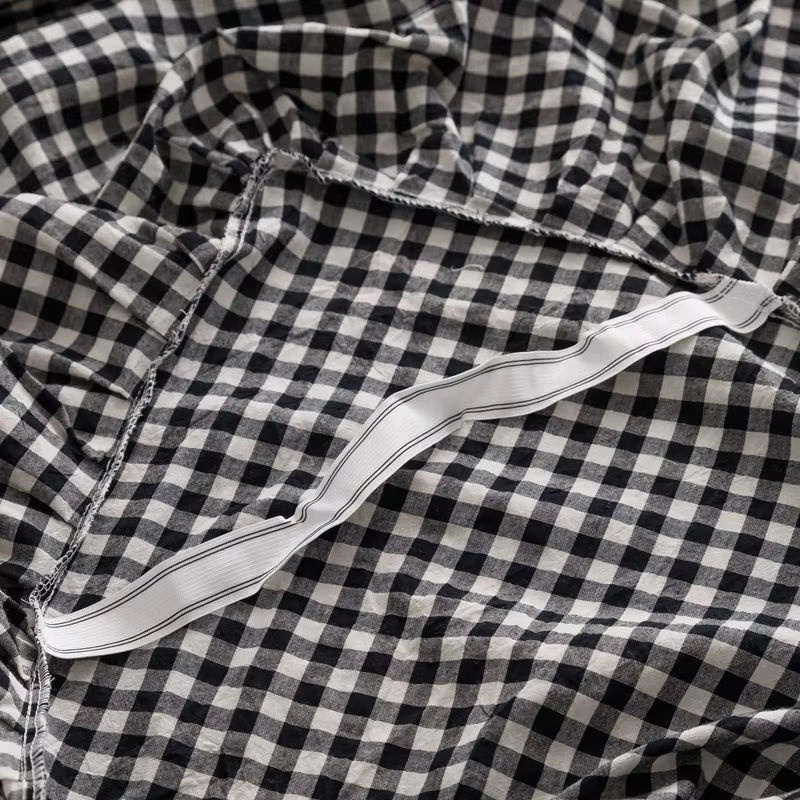 Bon enjoy Bettrock aus 100% Baumwolle im Plaid-Stil, Farbe: Schwarz - Bild 6