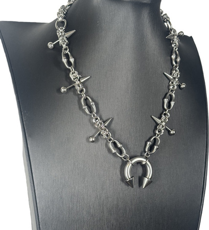EDY STONE Halskette, Edelstahl, Silber, Unisex