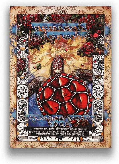 Dopudu Art Museum Grateful The Dead Leinwand Wandbild Vintage Poster in Mehrfarbig, Breite: 50 cm, Höhe: 80 cm - Bild 1