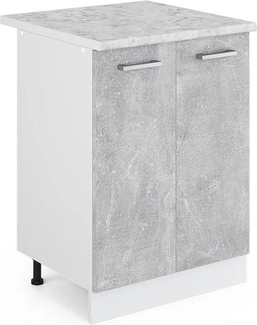 Vicco Küchenunterschrank R-Line Küchenkommode Beton Weiß B/T/H: 60 x 60 x 81,6 cm - Bild 1