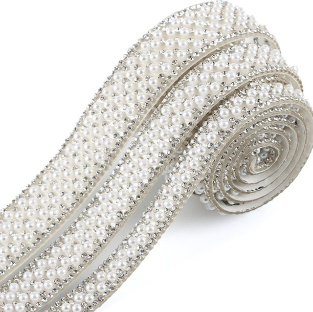 Diamant Spitze Perle Patches, 91 cm, Dekoration - Bild 1