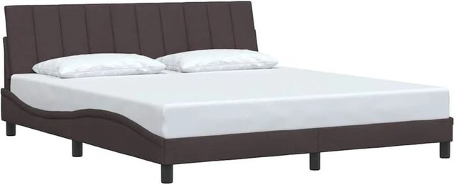 vidaXL Bettgestell mit Stoffbezug in Dunkelbraun, B/T/H: 180 x 200 x 185 cm - Bild 1
