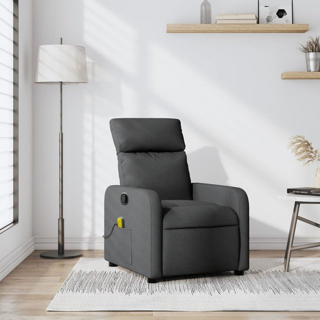 vidaXL Schlafsofa mit Massagefunktion in Dunkelgrau mit Stoffbezug und Armlehnen, B/T/H: 189,0 x 89,5 x 66,0 cm - Bild 2