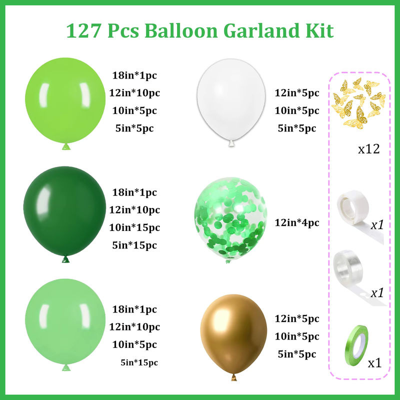 127-teiliges Latex Ballon Bogen Set in Gold und Mehrfarbig für Geburtstage, Hochzeiten und Dekorationen - Bild 2