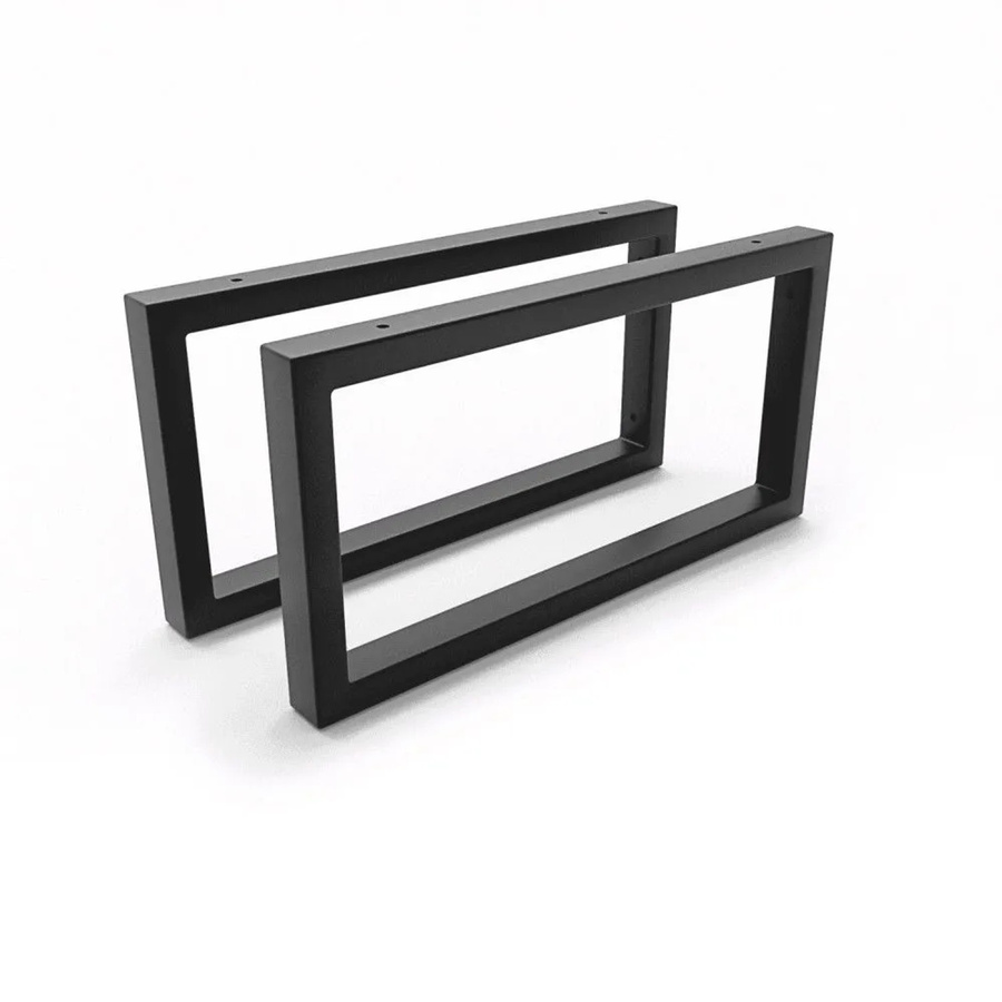 HEVVA Waschtischhalterung RHEIN 2er Set Schwarz matt aus Metall, Höhe: 20 cm, Tiefe: 40 cm - Bild 2