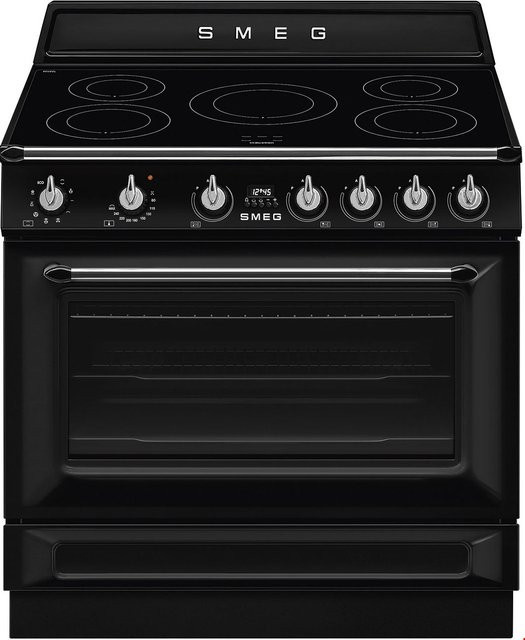 Smeg Stand-Elektroherd TR90IMBL mit Induktionsfeld in Schwarz - Bild 1