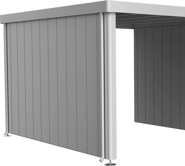 Biohort Seitenwand Neo für Seitendach Gerätehaus, Farbe: Silber-Metallic, B/H: 3150 x 43 mm - Bild 1