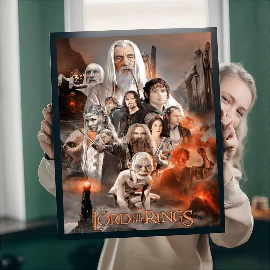 Wasserfestes Film-Poster Der Herr der Ringe als ästhetische Wandkunst in Mehrfarbig, B/H: 15 x 15 cm - Bild 5