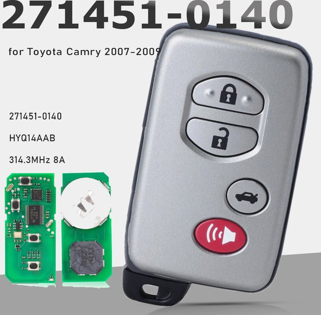 KEYECU Smart Remote Key Keyless Go Fob 314,3 MHz für Toyota Camry Avalon 2007 2008 2009, Farbe: Silber - Bild 1