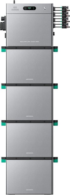 Zendure SuperCharged SolarFlow 2400 Pro Balkonkraftwerk mit bidirektionalem AC Ausgang bis 2400W und 4 AB3000L in Silver/Grey - Bild 1