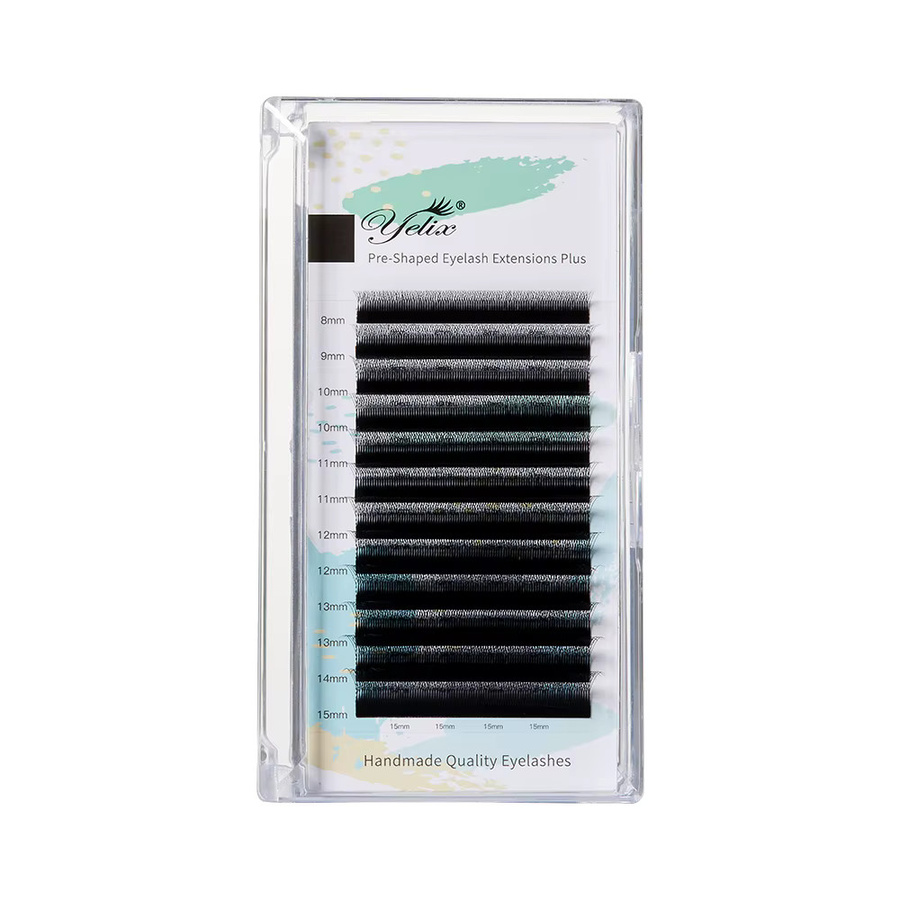 Yelix W-Form Einzelwimpern, Vorgefertigte Fächer, Unisex - Bild 4