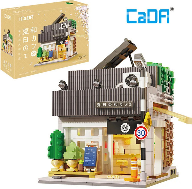 Cada Japanischer Stil Sommer Restaurant Kaffee Haus, Bausteine, mit LED - Bild 1