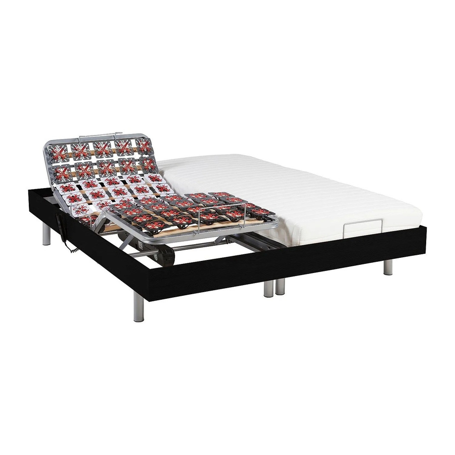 YSMÉE Bett Cassiopee mit elektrischem Lattenrost in Schwarz, Breite: 90 cm, Tiefe: 200 cm, Höhe: 71 cm - Bild 2
