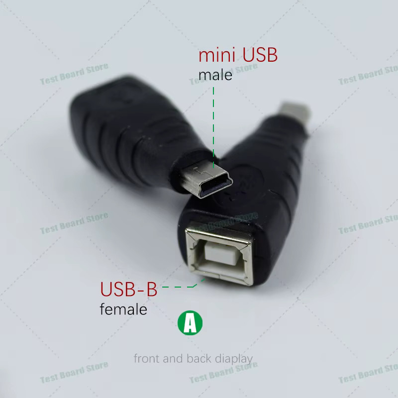USB-A-zu-USB-B-Druckerkonverter Mini-USB-Kabeladapter für Scanner, Drucker und Faxmaschinen in Schwarz - Bild 2