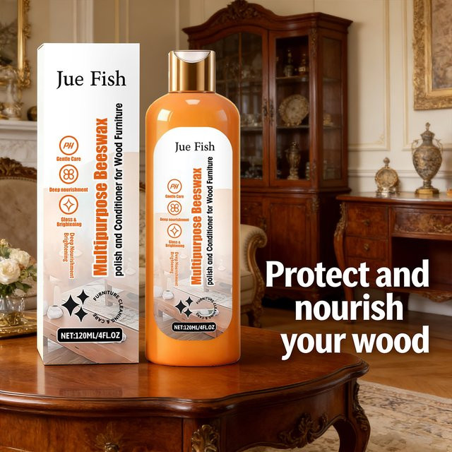 Jue-Fish Bienenwachs Mehrzweck-Holzpflegemittel zur Reinigung, Schmutzentfernung und Restaurierung von Holzmöbeln - Bild 1