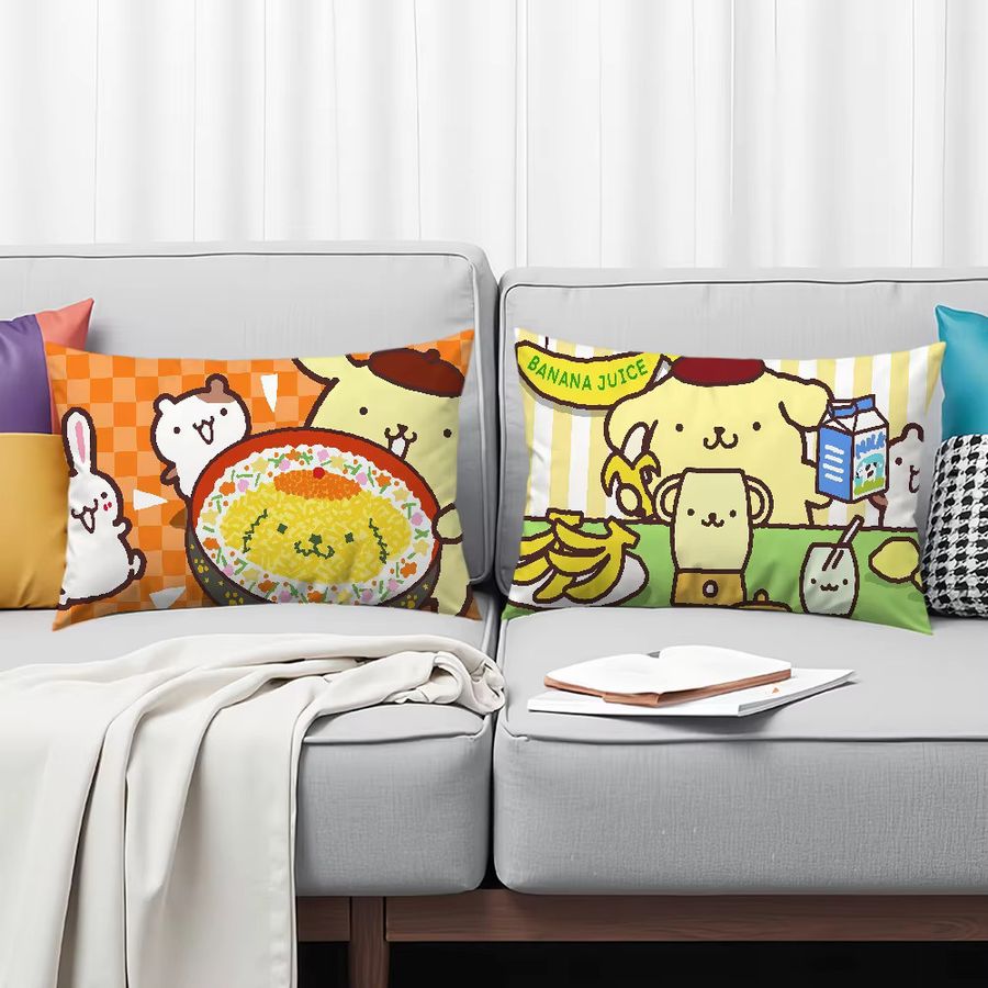 Sanrio P-PomPom Purin Kissenbezug im Kawaii Cartoon Anime Design für Sofa und Wohnzimmer - Bild 2