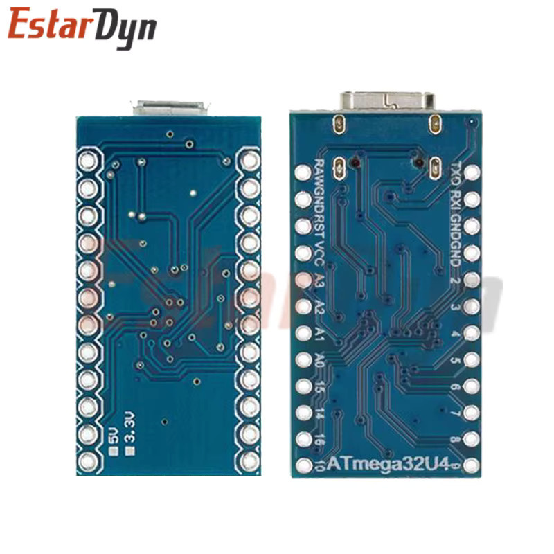 Estardyn ATMEGA32U4 Modul Pro-Micro Ersatz mit USB-C und Micro-USB Anschluss 5V 16MHz - Bild 2