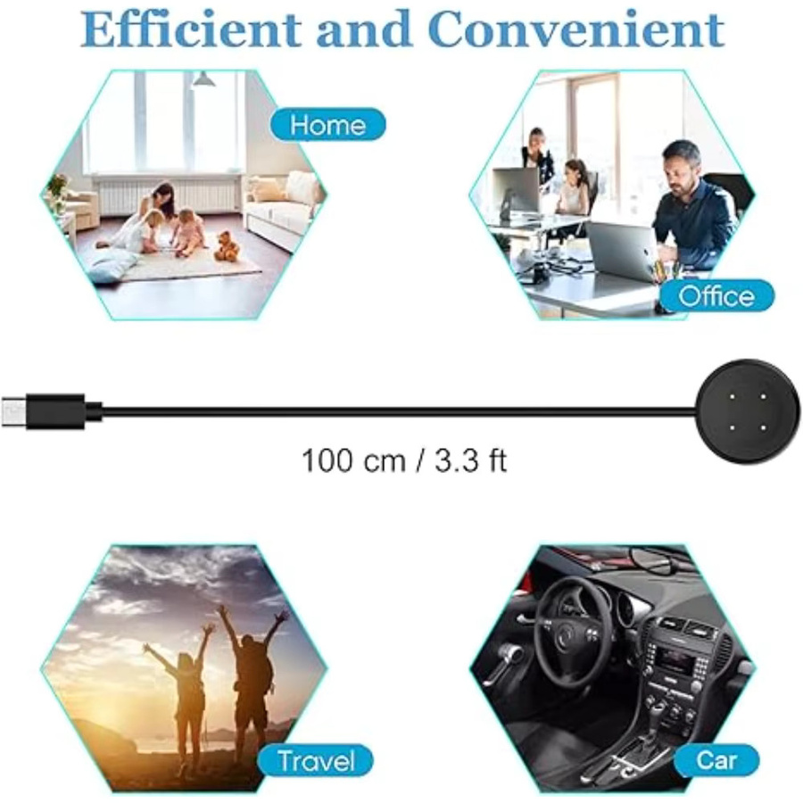 Google Ersatzladegerät USB-C, Schwarz, kompatibel mit Pixel Watch 3/2 - Bild 4