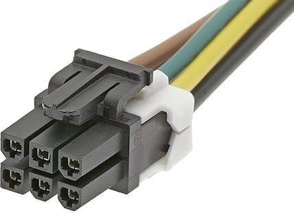 Molex Buchsengehäuse-Kabel in Schwarz mit 6 Polen (451350601) - Bild 1