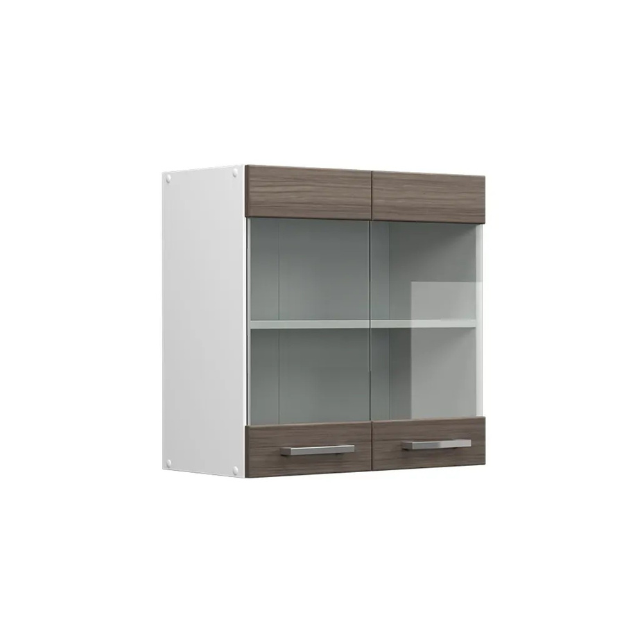 Vicco R-Line Hängeglasschrank für die Küche in Weiß und Edelgrau, Breite: 60 cm - Bild 3