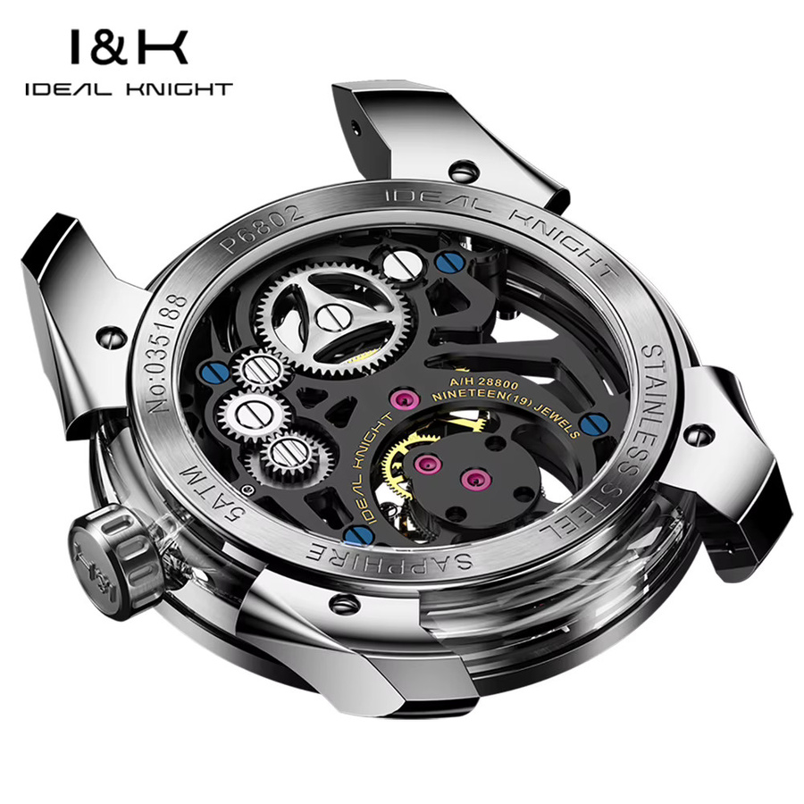 IDEAL KNIGHT Herrenuhr, Automatik, Edelstahl, Silber, Rund - Bild 4