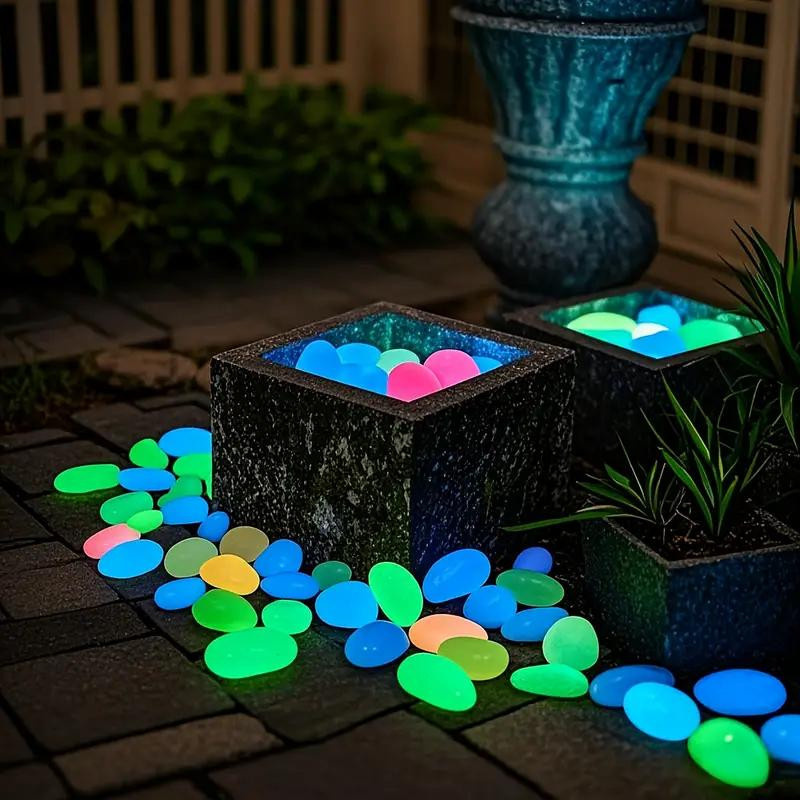 Source universe Leuchtsteine aus Harz in Bunt für Garten und Aquarium, 200 Stück - Bild 2