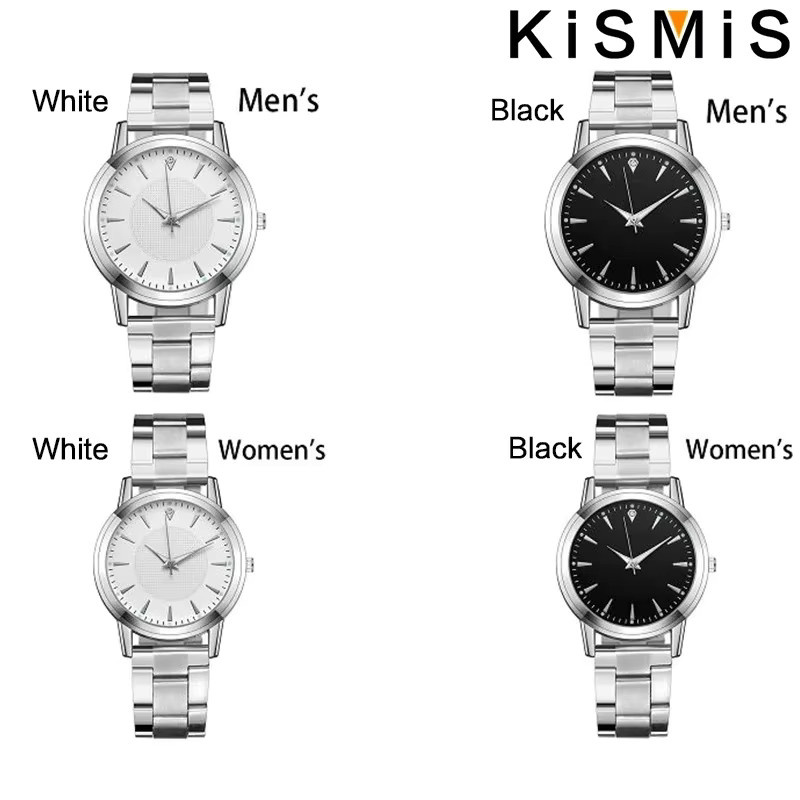 KISMIS Paaruhr, Quarz, Edelstahl, Schwarz, Unisex - Bild 3
