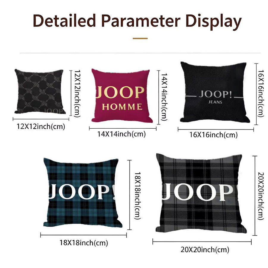 Joop Kissenbezug-Set 4-teilig, Weiß, Dekorativ für Sofa und Heimdekoration, B/T/H: 50 x 50 cm, 45 x 45 cm, 40 x 40 cm und 30 x 30 cm - Bild 4