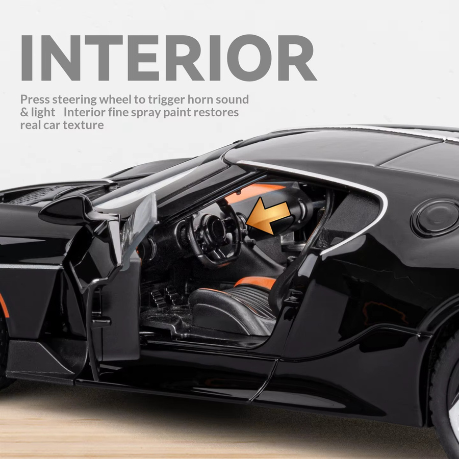 Maisto Bugatti Sound of the Night, Automodell, Maßstab 1:24, Metalldruckguss - Bild 4