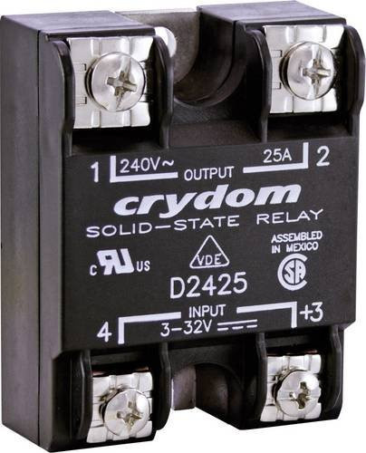 Crydom Halbleiterrelais D2410 Schwarz 10A 280 V/AC Nullspannungsschaltend - Bild 1