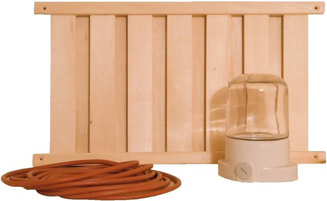 Weka Spezial-Saunaleuchten-Set mit hitzebeständiger Keramikfassung und Holzblendschirm - Bild 1