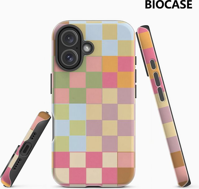 Potdemiel Candy Color Block Handyhülle für iPhone 17 16 15 14 13 Pro Max Plus mit Magnetfunktion, Multicolor, robuste Doppel-Schicht-Hülle - Bild 1
