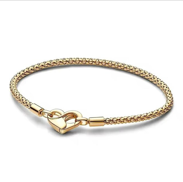 Armband Herz Schlangenkette, 925 Silber, Damen, 17cm - Bild 1