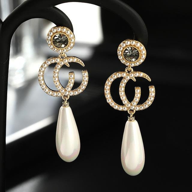 Wucifang Jewelry Ohrringe, Gold, Zirkonia, Kristall, Damen - Bild 1