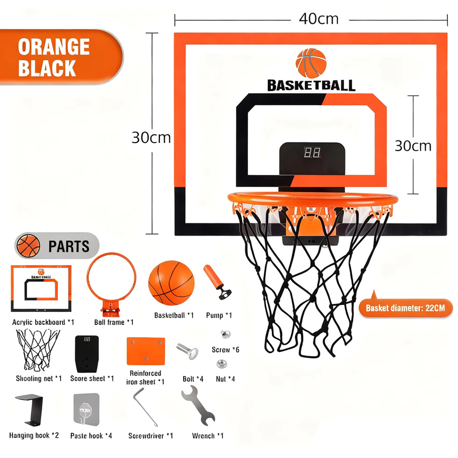 CONUSEA Basketballkorb Set, Orange, Kunststoff - Bild 6