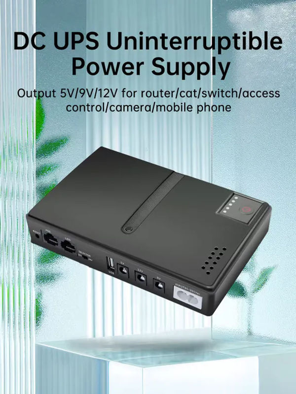 diymore DC UPS Unterbrechungsfreie Stromversorgung für Router und optische Modems, Schwarz, ohne Batterie - Bild 7