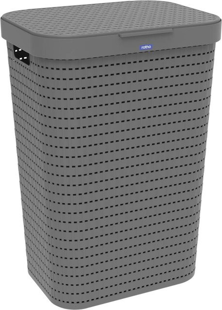 Wäschesammler Rotho Country anthrazit B/H/T: 32 x 57,2 x 42 cm - Bild 1