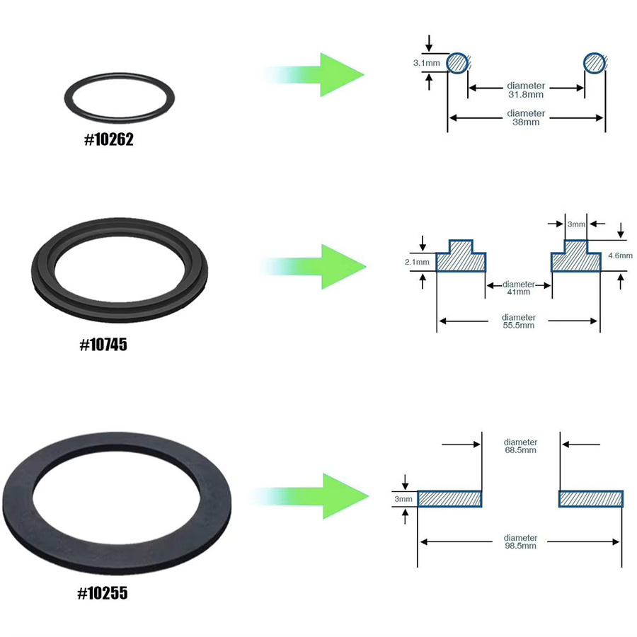 Intex O-Ring Dichtung Ersatzset aus Gummi für Schwimmbad Ausrüstung, Schwarz - Bild 4