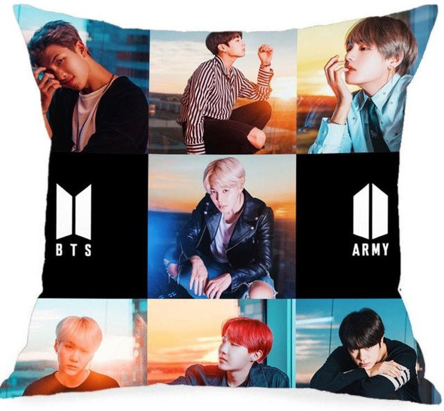 Kpop BTS Bangtan Boys Face Yourself Kissenbezug in Multicolour, Pfirsichhaut-Material, 45 x 45 cm - Bild 1